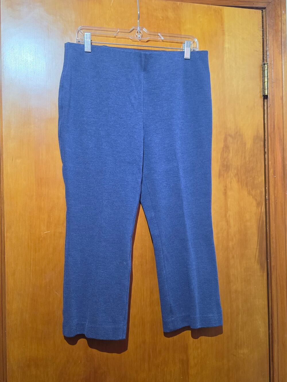 Talbots Montauk Pant Petite 10P Blue Pull On Stretch Ankle Work Trousers
